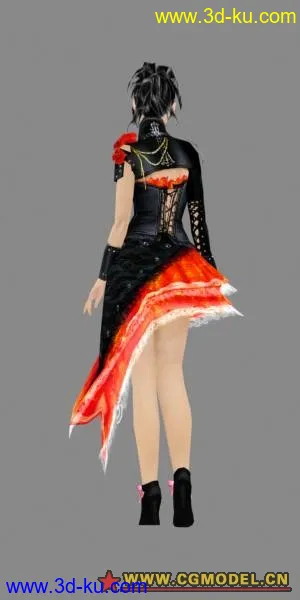 时尚华丽 美女礼服游戏模型的图片