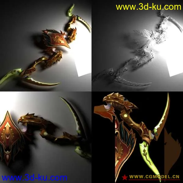 魔兽世界——武器模型——奎尔萨拉斯金弓的图片1
