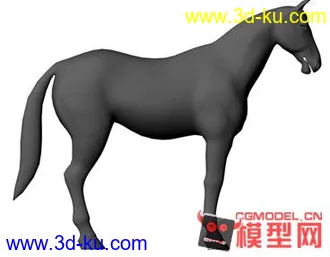 新手参考 maya动物模型--马的图片
