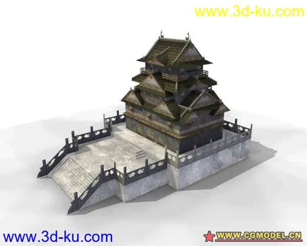 古代建筑 日式风格模型的图片1