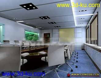 标准会议室3D模型的图片