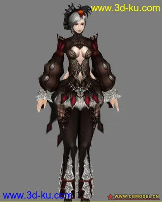 3D打印模型礼服装女人的图片