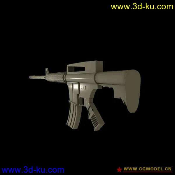 MAX8做的M4枪模型的图片1