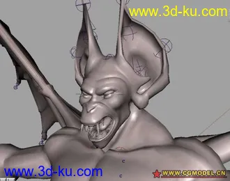3D打印模型带翅膀的怪物有简单绑定的图片