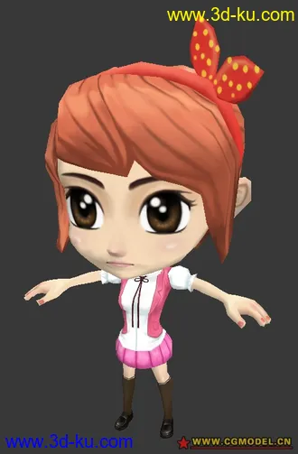 3D打印模型Q版小女孩的图片