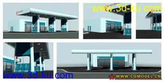 3D打印模型加油站的图片