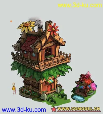 3D打印模型卡通场景 测试题的图片