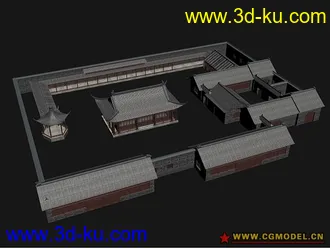 3D打印模型古建 四牌楼的图片