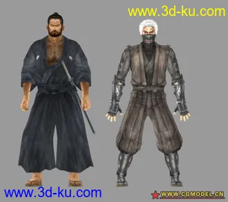 WII游戏《天诛4》力丸与杂兵模型MAX8.0格式的图片