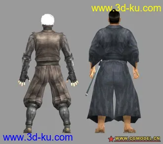 WII游戏《天诛4》力丸与杂兵模型MAX8.0格式的图片