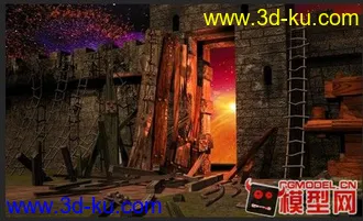 这个是古代的城墙的模型！带科幻！大家一起学习下！的图片