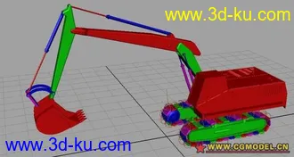 3D打印模型带绑定的挖土机.....MAYA模的图片