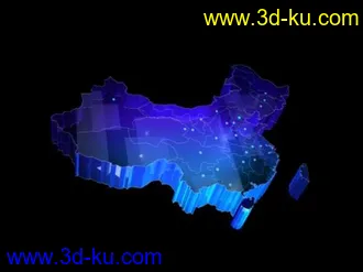 3D打印模型中国地图的图片