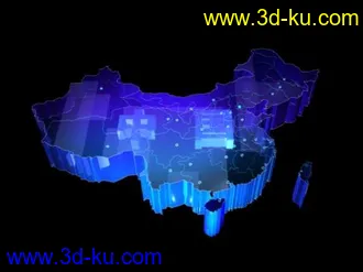 3D打印模型中国地图的图片