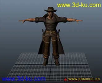 3D打印模型牛仔一头-的图片