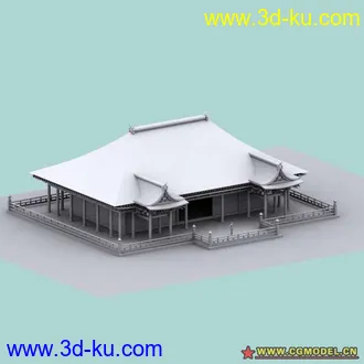 3D打印模型大雄宝殿高模的图片