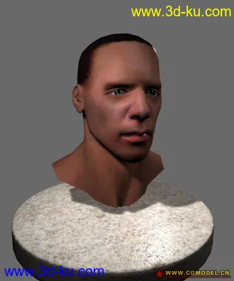 3D打印模型按照教程做的一个人头的图片