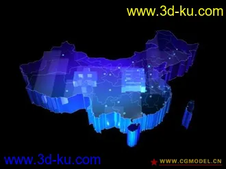 3D打印模型中国地图的图片