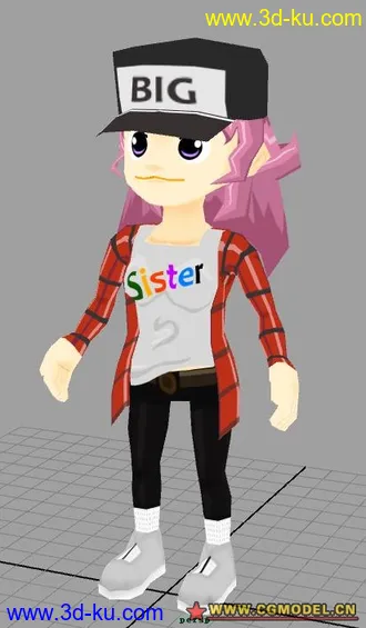 3D打印模型原创卡通小姑娘的图片