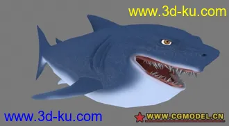 3D打印模型卡通鲨鱼的图片