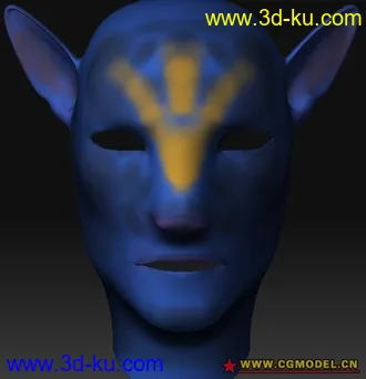 3D打印模型阿凡达自己做的，带OBJ格式的图片