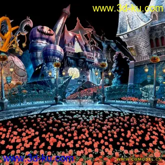 3D打印模型Halloween Town的图片