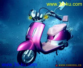 3D打印模型maya文件摩托车 带材质的图片