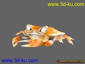 3D打印模型卡通螃蟹，简模，已经绑定动画的图片