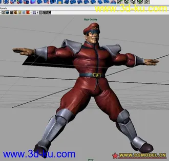 3D打印模型街霸4 Dictator (标准姿势)的图片