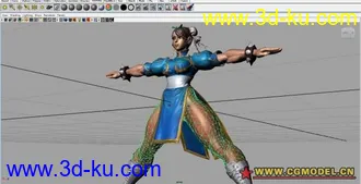 3D打印模型街霸4 春丽1 (标准姿势)的图片