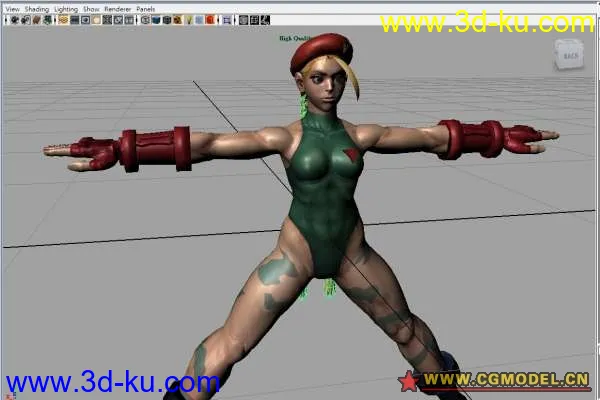 街霸4 cammy (标准姿势)模型的图片1