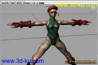 3D打印模型街霸4 cammy (标准姿势)的图片