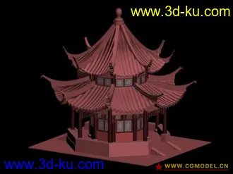 一个很经典的古建筑模型的图片