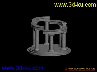 3D打印模型欧式风格装饰亭的图片