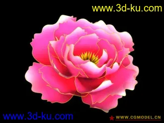牡丹模型带材质的图片