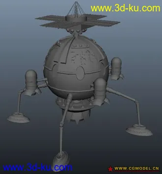 3D打印模型一艘球型單人太空船的图片