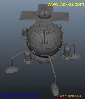 3D打印模型一艘球型單人太空船的图片