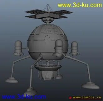 3D打印模型一艘球型單人太空船的图片