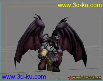 魔兽世界游戏人物模型分享【伊利丹·怒风】 带动画的图片