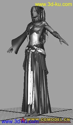 3D打印模型古代美女的图片