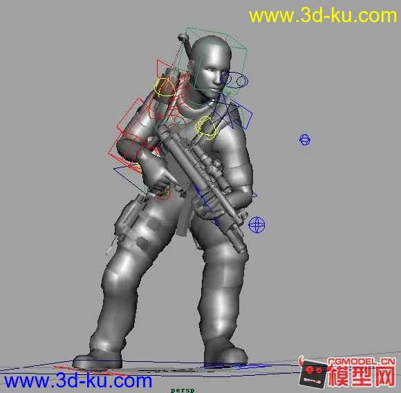 收藏的一个特种兵（有绑定）模型的图片1