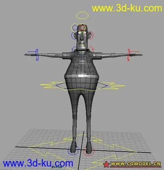 3D打印模型中年人（动画测试用）的图片