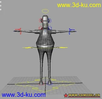 3D打印模型中年人（动画测试用）的图片