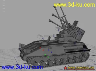 3D打印模型一个有设置的坦克，驱动关键帧做的的图片