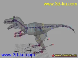 恐龙模型+骨骼+动作的图片