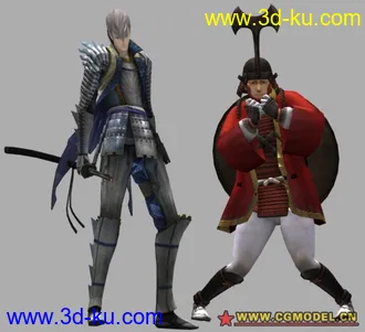 3D打印模型《战国basara3》石田三成和小早川秀秋的图片