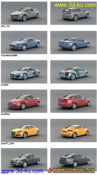 真实3D汽车模型的图片