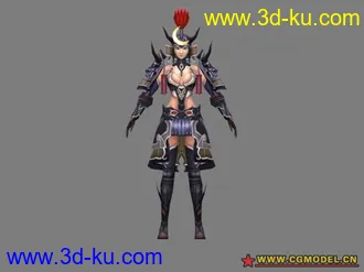 3D打印模型日本女武士的图片