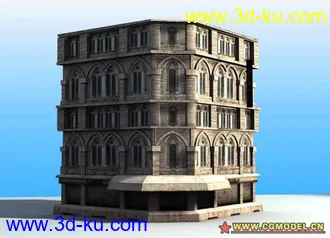 3D打印模型写实欧式游戏建筑的图片