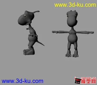 maya学习一个月的模型小怪（来找喷）的图片